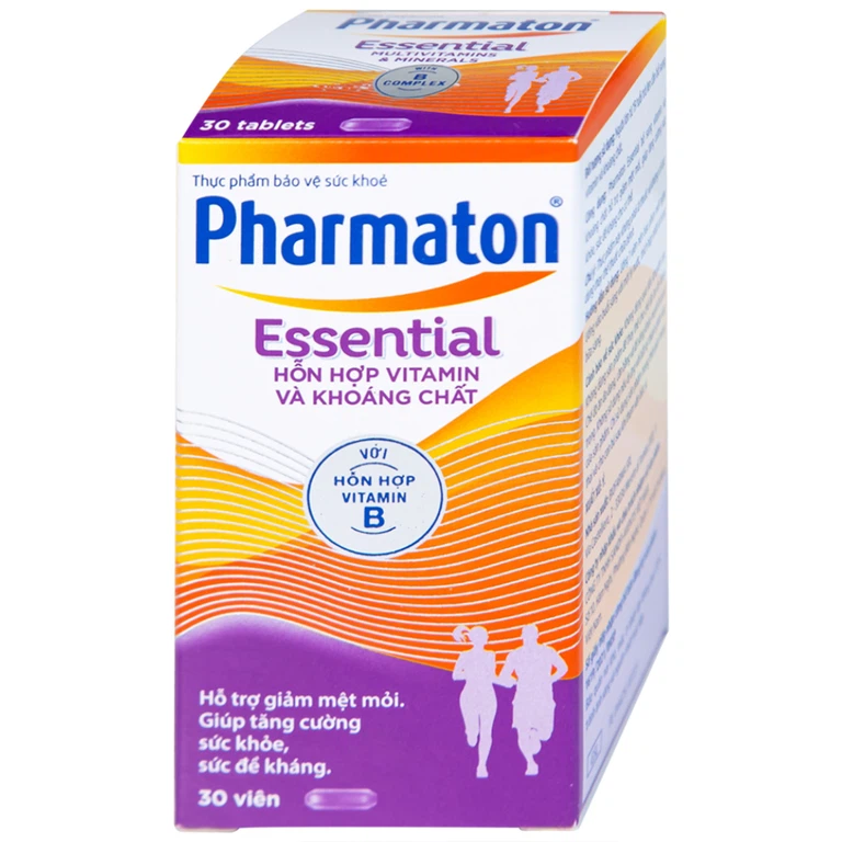 Viên uống Pharmaton Essential Multivitamins Minerals hỗn hợp Vitamin và khoáng chất, tăng cường sức khỏe (30 viên)