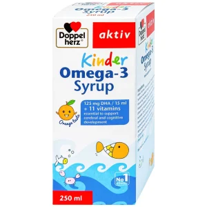 Siro Kinder Omega-3 Syrup Doppelherz Aktiv hỗ trợ phát triển não bộ (250ml)