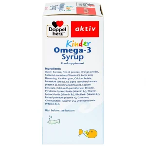 Siro Kinder Omega-3 Syrup Doppelherz Aktiv hỗ trợ phát triển não bộ (250ml)