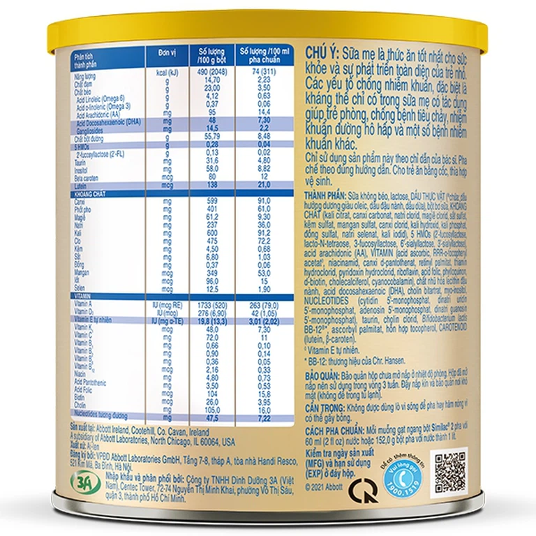 Sữa bột Similac 2 Abbott phát triển não bộ, tăng miễn dịch, hỗ trợ tiêu hóa cho trẻ 6 - 12 tháng (400g)