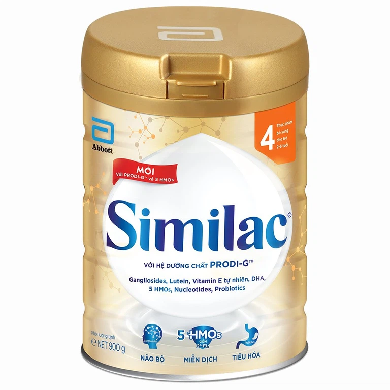 Sữa bột Similac 4 Abbott bổ sung dinh dưỡng cho trẻ 2 - 6 tuổi (900g)