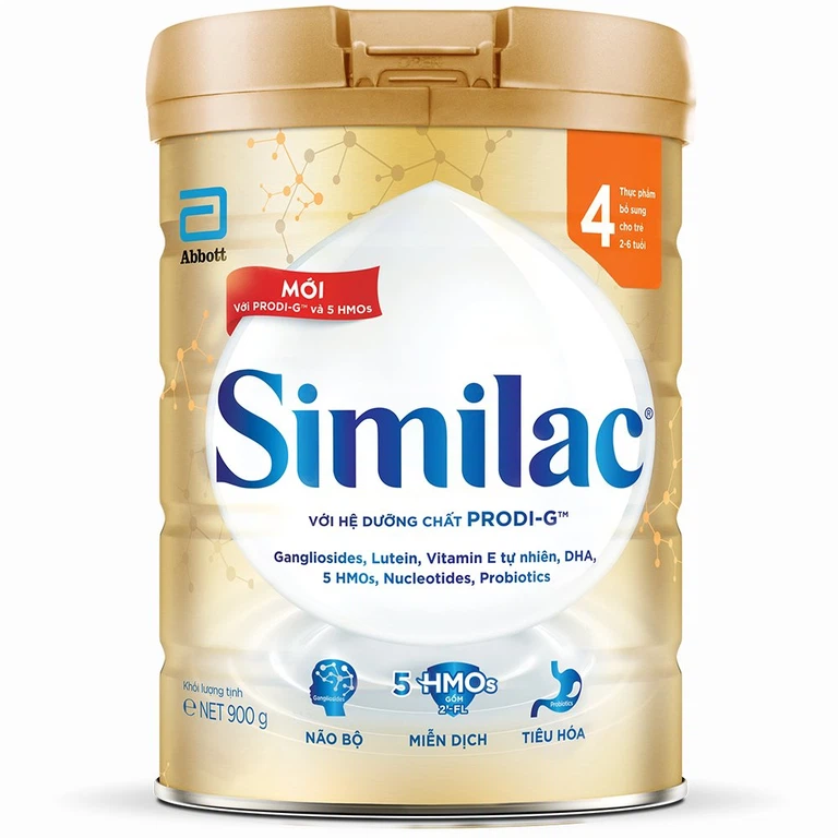 Sữa bột Similac 4 Abbott bổ sung dinh dưỡng cho trẻ 2 - 6 tuổi (900g)