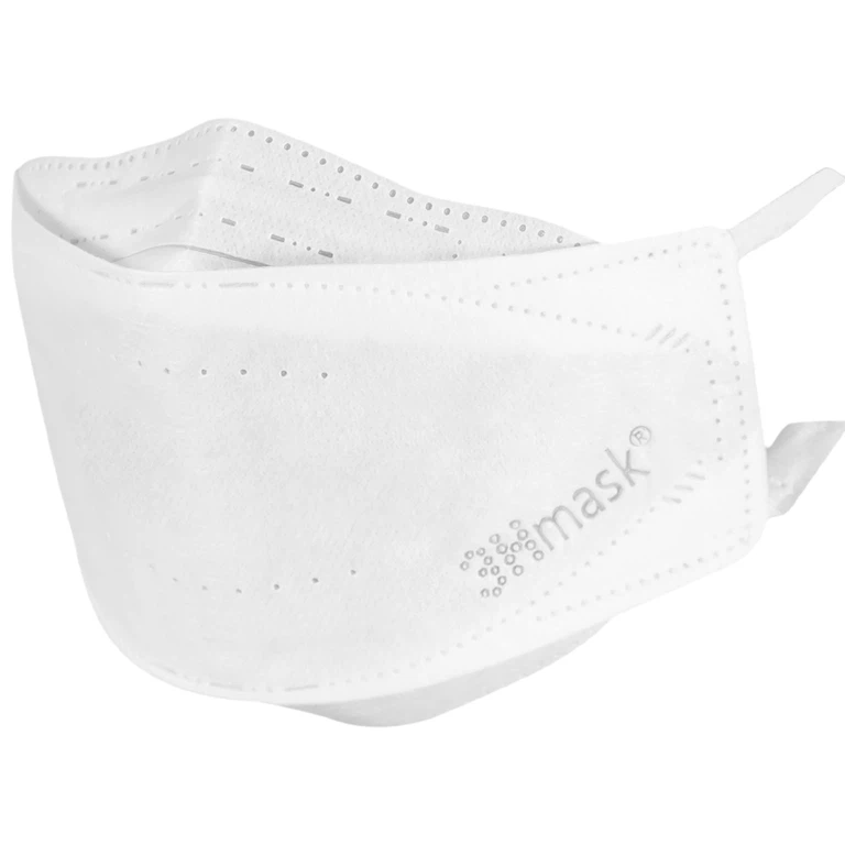 Khẩu trang y tế cao cấp 3Hmask 4D Vĩnh Tiến màu trắng hỗ trợ ngăn khói, bụi, kháng khuẩn (20 cái)