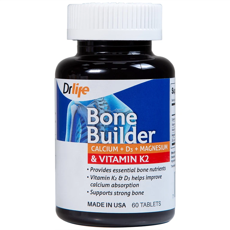 Viên uống Bone Builder Drlife bổ sung canxi và vitamin cho xương (60 viên)