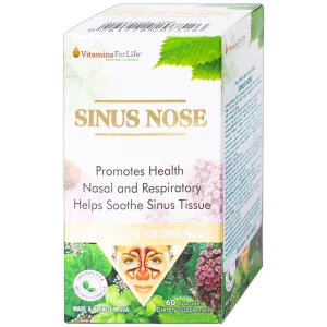Viên uống Sinus Nose Vitamins For Life hỗ trợ tăng cường sức khỏe đường hô hấp (60 viên)
