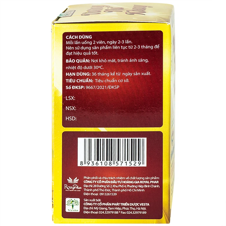 Viên nang cứng Vương Nữ Khang Royal Care hỗ trợ hạn chế sự phát triển u xơ tử cung, u vú lành tính (60 viên)