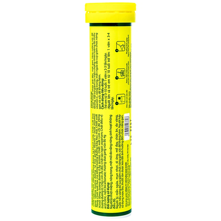 Viên sủi Thanh Nhiệt Livecool Nam Dược hương dưa gang giải độc, mát gan, tăng cường sức đề kháng (16 viên)