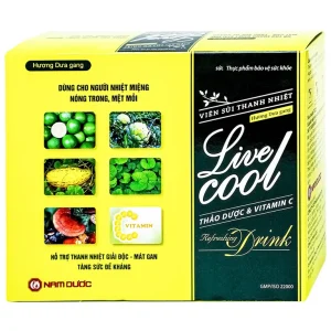 Viên sủi Thanh Nhiệt Livecool Nam Dược hương dưa gang giải độc, mát gan, tăng cường sức đề kháng (16 viên)