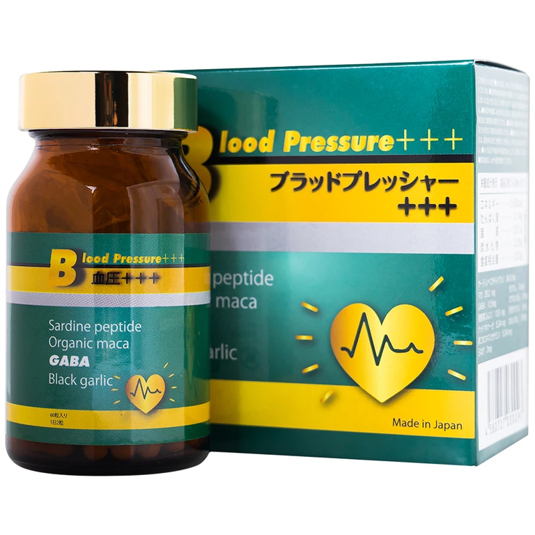 Viên uống Blood Pressure+++ Jpanwell hỗ trợ huyết áp (60 viên)