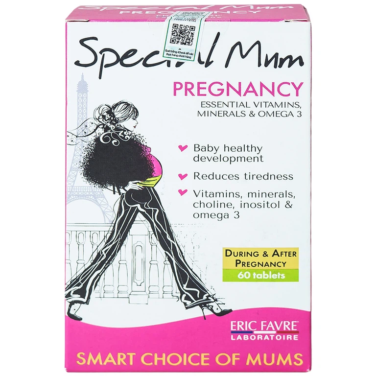 Viên uống Special Mum Grossesse Eric Favre bổ sung các vitamin, khoáng chất (4 vỉ x 15 viên)