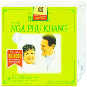 Viên uống Nga Phụ Khang hỗ trợ giảm tiến triển của u nang buồng trứng (2 lọ x 180 viên)