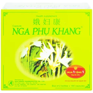 Viên uống Nga Phụ Khang hỗ trợ giảm tiến triển của u nang buồng trứng (2 lọ x 180 viên)