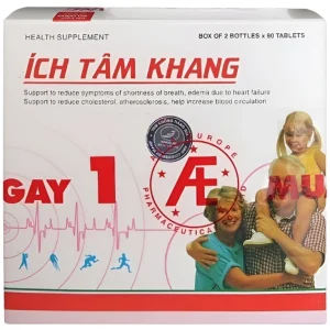 Viên uống Ích Tâm Khang Hồng Bàng hỗ trợ giảm cholesterol, giảm hình thành huyết khối (180 viên)