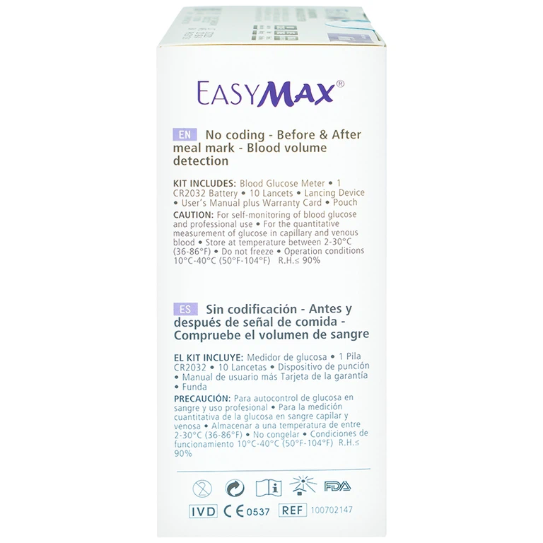 Má́y thử đường huyết Easy Max Mini hỗ trợ đo lượng đường trong máu