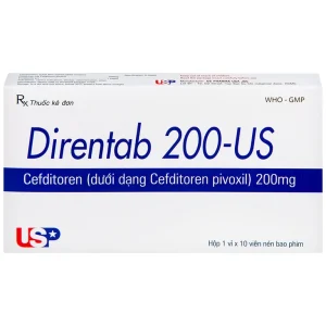 Thuốc Direntab 200-US điều trị nhiễm khuẩn (1 vỉ x 10 viên)