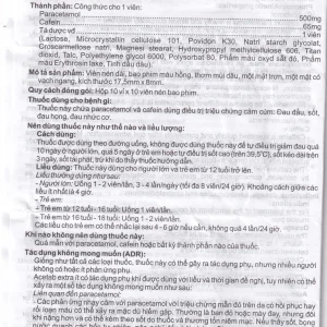 Thuốc Acetab Extra Agimexpharm điều trị triệu chứng cảm cúm (10 vỉ x 10 viên)