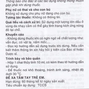 Dầu nóng Quảng Đà Danapha giảm đau lưng, đau gáy, đau dây thần kinh tọa (10ml)