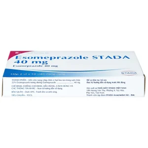 Thuốc Esomeprazole Stada 40mg điều trị trào ngược dạ dày, thực quản (2 vỉ x 10 viên)