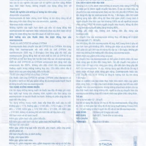 Thuốc Esomeprazole Stada 20mg điều trị trào ngược dạ dày, thực quản (2 vỉ x 10 viên)