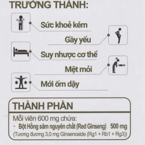 Viên uống Hồng Sâm Hàn Quốc Shinsam Shinpoong Deawoo hỗ trợ tăng cường sức khỏe (30 viên)