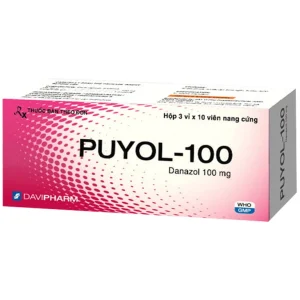 Thuốc Puyol-100 Davipharm điều trị lạc nội mạc tử cung, đa kinh (3 vỉ x 10 viên)