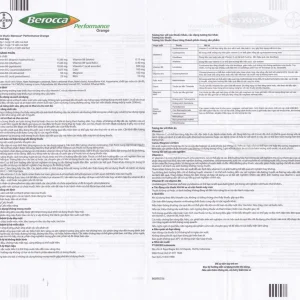 Viên sủi Berocca Performance Orange Bayer bổ sung vitamin và khoáng chất (12 vỉ x 2 viên)