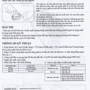 Máy đo nồng độ oxy trong máu Jumper JPD 500D Led thiết kế nhỏ gọn và sử dụng dễ dàng