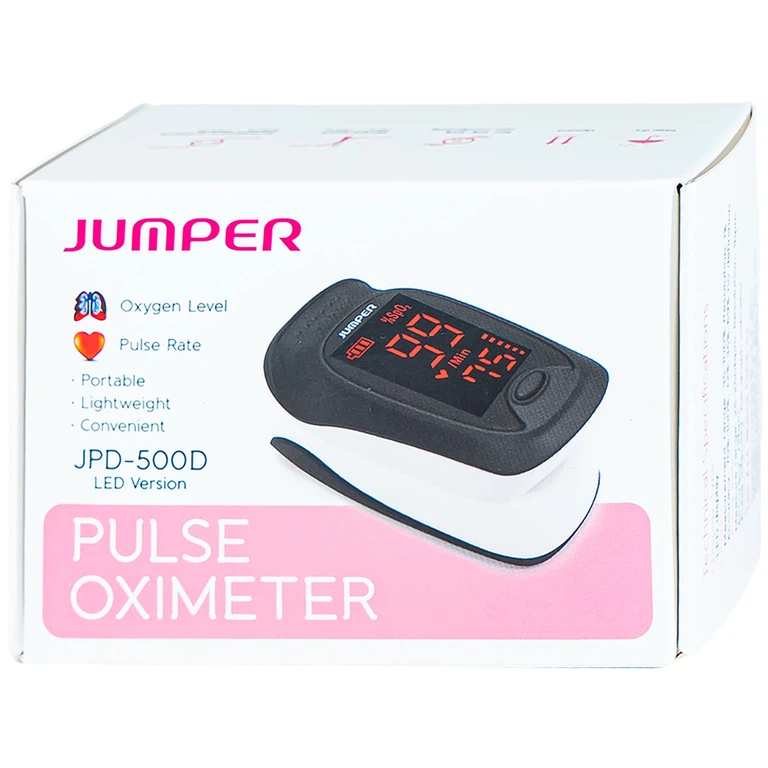 Máy đo nồng độ oxy trong máu Jumper JPD 500D Led thiết kế nhỏ gọn và sử dụng dễ dàng