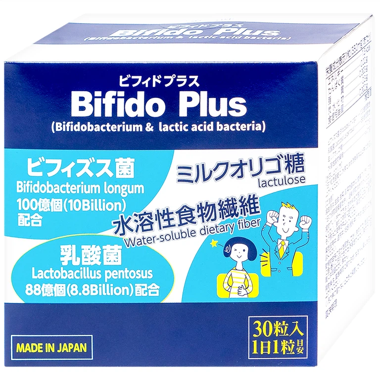 Viên uống Bifido Plus Jpanwell bổ sung các lợi khuẩn tăng cường sức khỏe đại tràng (30 viên)