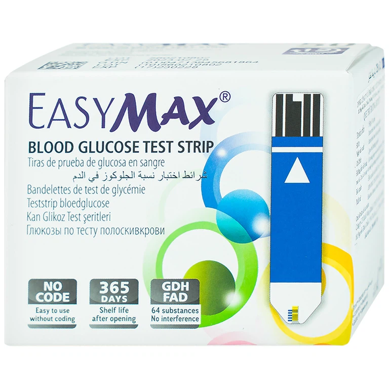 Que thử đường huyết Easy Max cho kết quả trong 5 giây (50 cái)