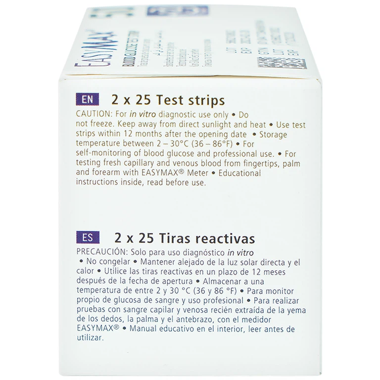 Que thử đường huyết Easy Max cho kết quả trong 5 giây (50 cái)