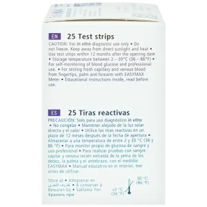 Que thử đường huyết Easy Max cho kết quả trong 5 giây (25 cái)