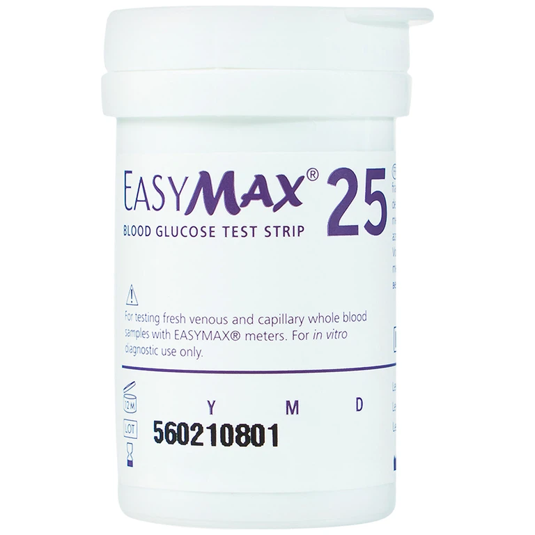 Que thử đường huyết Easy Max cho kết quả trong 5 giây (25 cái)
