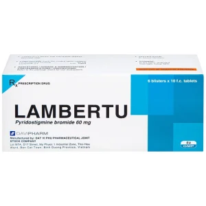 Viên nén Lambertu 60mg DaviPharm điều trị bệnh nhược cơ (6 vỉ x 10 viên)