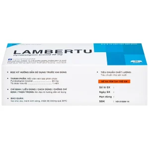 Viên nén Lambertu 60mg DaviPharm điều trị bệnh nhược cơ (6 vỉ x 10 viên)