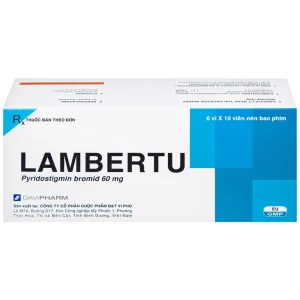 Viên nén Lambertu 60mg DaviPharm điều trị bệnh nhược cơ (6 vỉ x 10 viên)