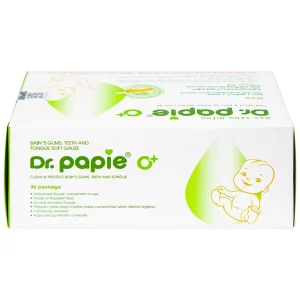 Gạc răng miệng Dr.Papie làm sạch và bảo vệ răng miệng cho bé (30 gói)
