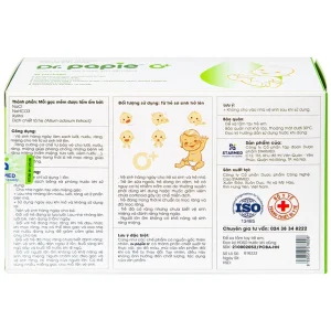 Gạc răng miệng Dr.Papie làm sạch và bảo vệ răng miệng cho bé (30 gói)