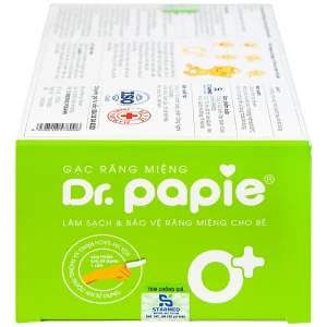 Gạc răng miệng Dr.Papie làm sạch và bảo vệ răng miệng cho bé (30 gói)