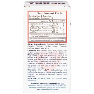 Viên uống Heart Ace Support Vitamins For Life hỗ trợ sức khỏe tim mạch, điều hòa nhịp tim (Hộp 30 viên)