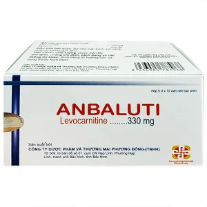 Thuốc Anbaluti 330mg Phương Đông điều trị thiếu hụt carnitine nguyên phát và thứ phát (9 vỉ x 10 viên)