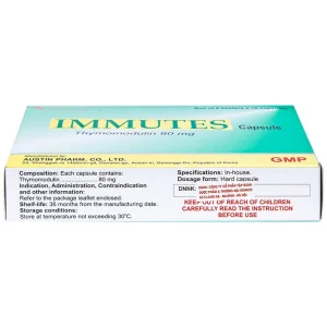 Thuốc Immutes Capsule 80mg Austin hỗ trợ tăng cường hệ miễn dịch (6 vỉ x 10 viên)