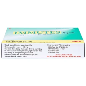 Thuốc Immutes Capsule 80mg Austin hỗ trợ tăng cường hệ miễn dịch (6 vỉ x 10 viên)