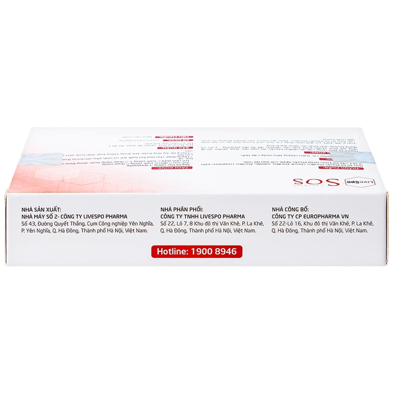 Bào tử lợi khuẩn Livespo Spobio Sos hỗ trợ làm giảm tiêu chảy cấp (10 ống x 5 ml)