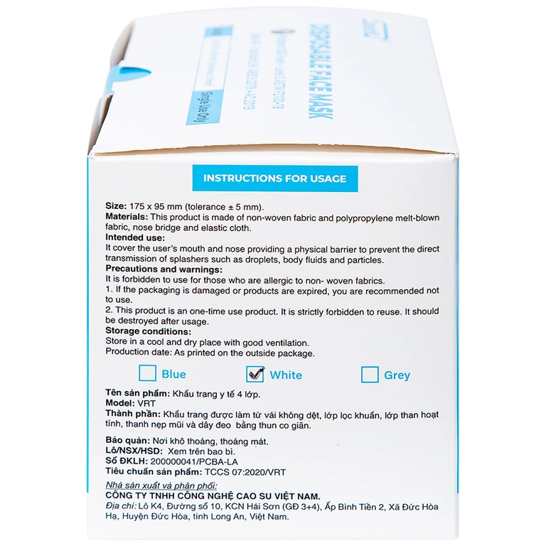 Khẩu trang y tế Safefit màu trắng 4 lớp hỗ trợ ngăn khói, bụi, kháng khuẩn (50 cái)