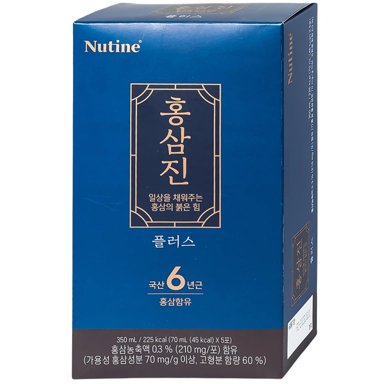 Nước Hồng Sâm Hongsamjin Plus hỗ trợ tăng cường sức khỏe và sức đề kháng (15 gói x 70ml)
