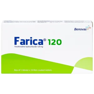 Thuốc Farica 120 Benovas điều trị viêm mũi dị ứng theo mùa (1 vỉ x 10 viên)