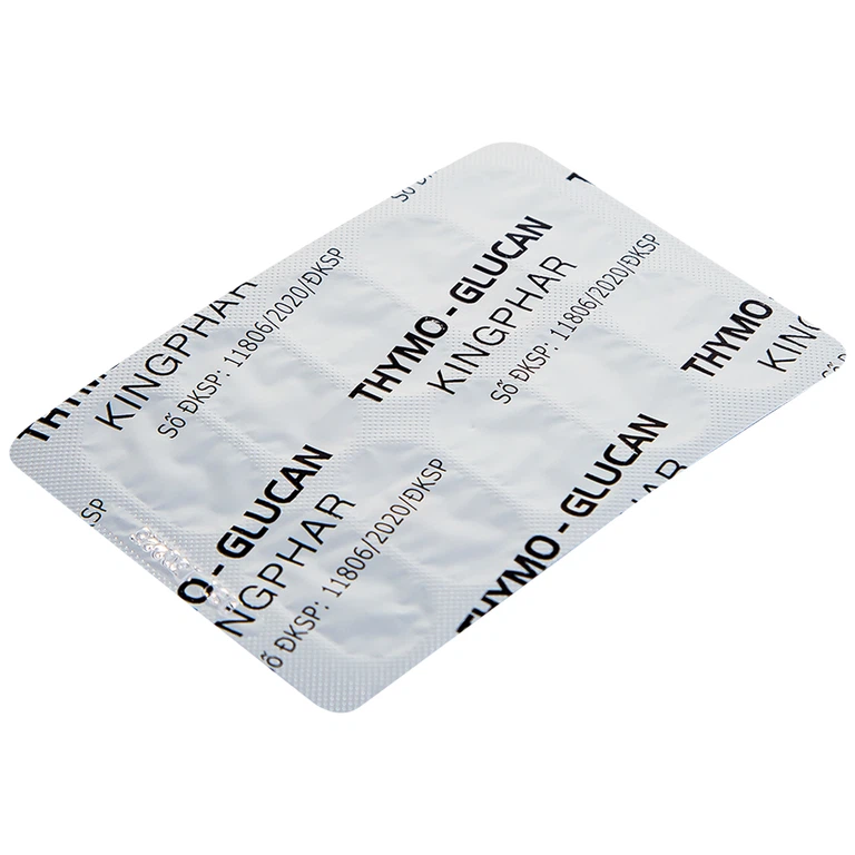 Viên uống Thymo-Glucan Kingphar nâng cao sức đề kháng, giúp cơ thể khỏe mạnh (3 vỉ x 10 viên)