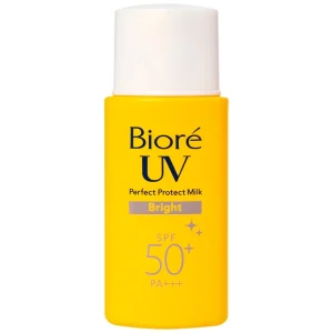Sữa chống nắng mặt và toàn thân Bioré UV Perfect Protect Milk Bright SPF50+ PA+++ sáng mịn da (25ml)