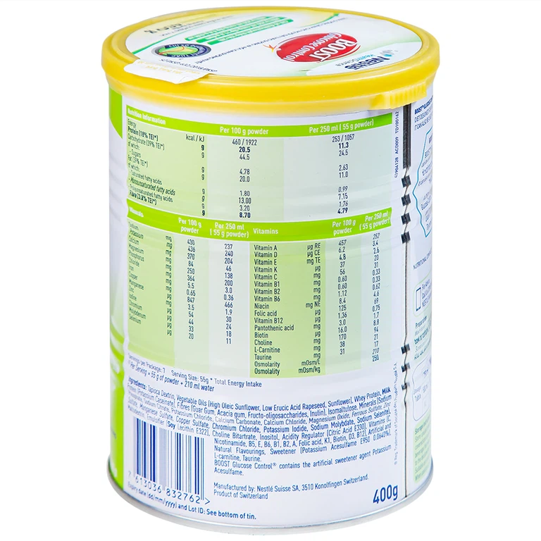 Sữa Boost Glucose Control Nestlé bổ sung dinh dưỡng cho người tiểu đường (400g)